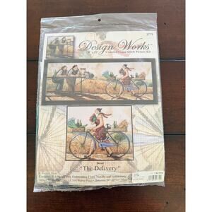 Design Works The Delivery Cross Stitch Kit‎ Bicycle Scene NEW Sealed #2779